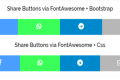 Share Buttons via Font Awesome + Bootstrap o Custom Css (senza plugin)